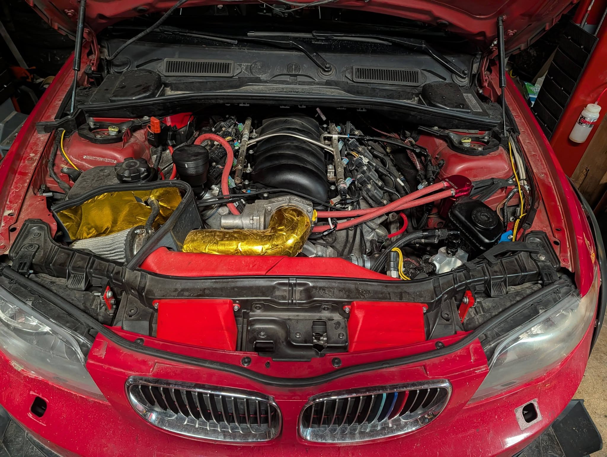 L92 engine bay with 3D-printed ducting