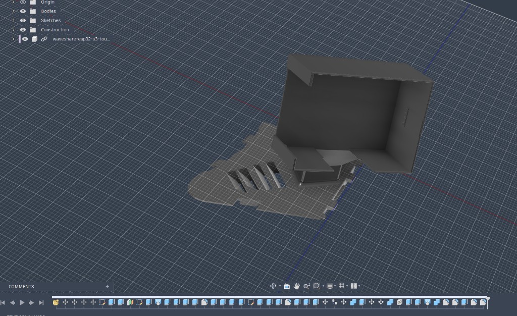 Fusion 360 — vent gauge pod bracket