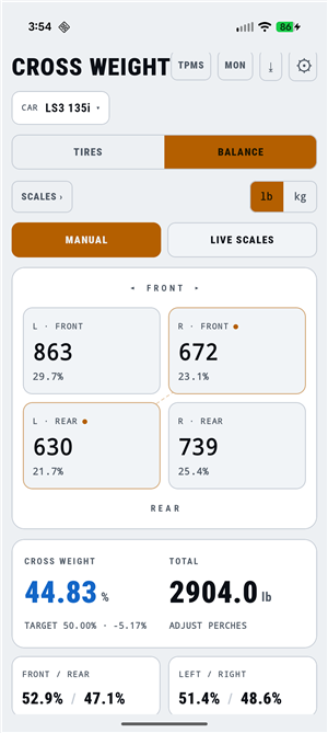 Balance tab
