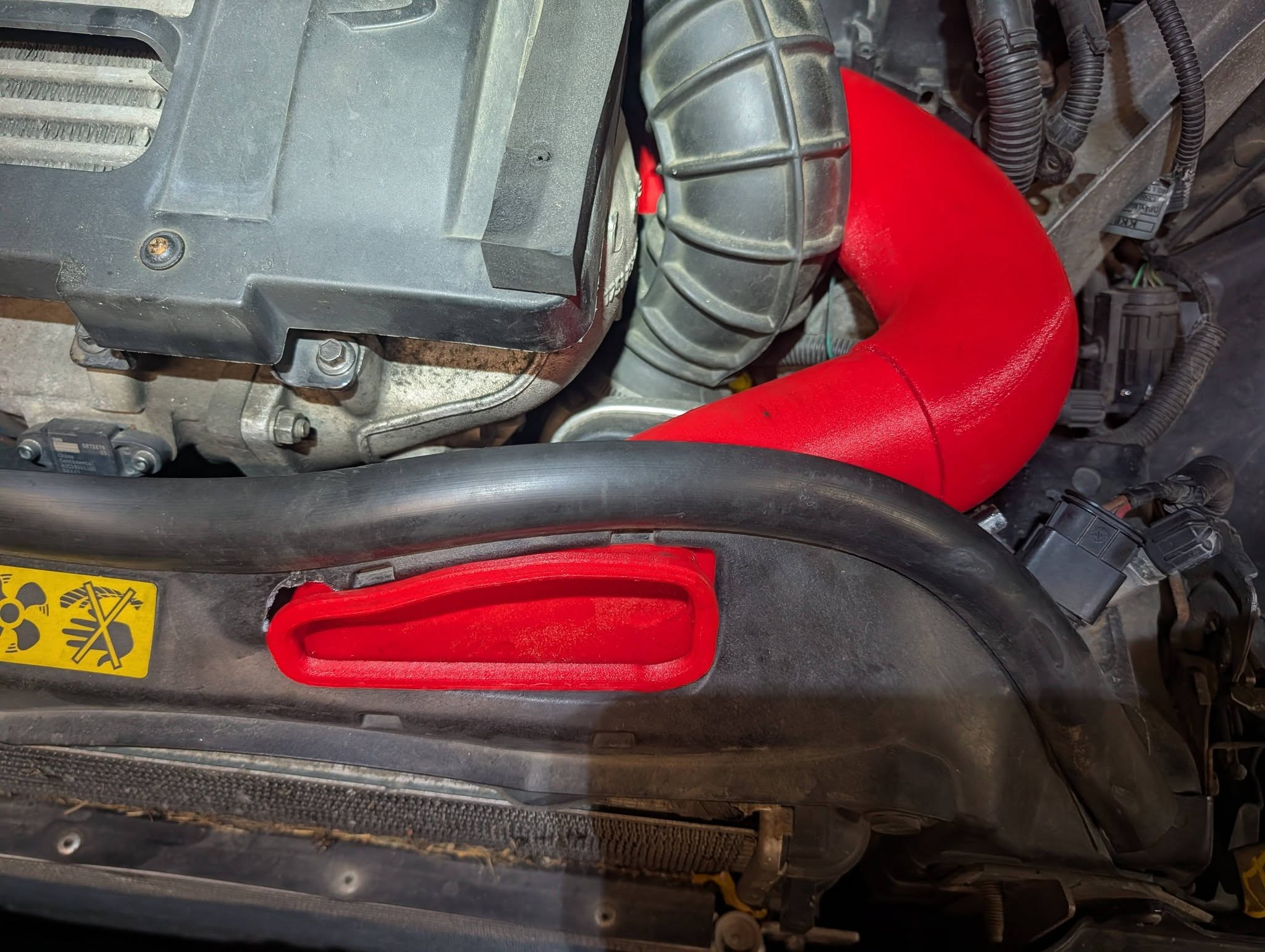 Snorkel front mount — top view