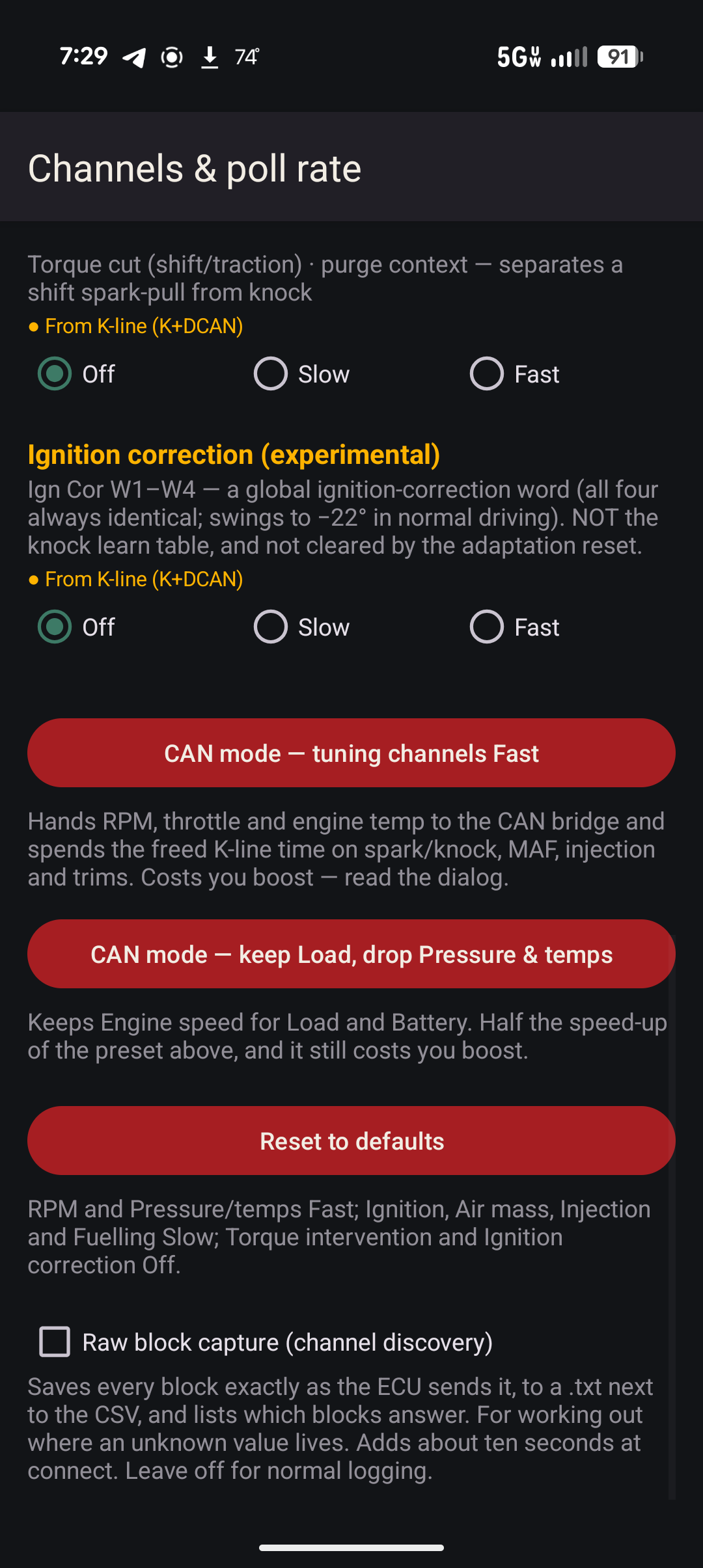 CAN presets