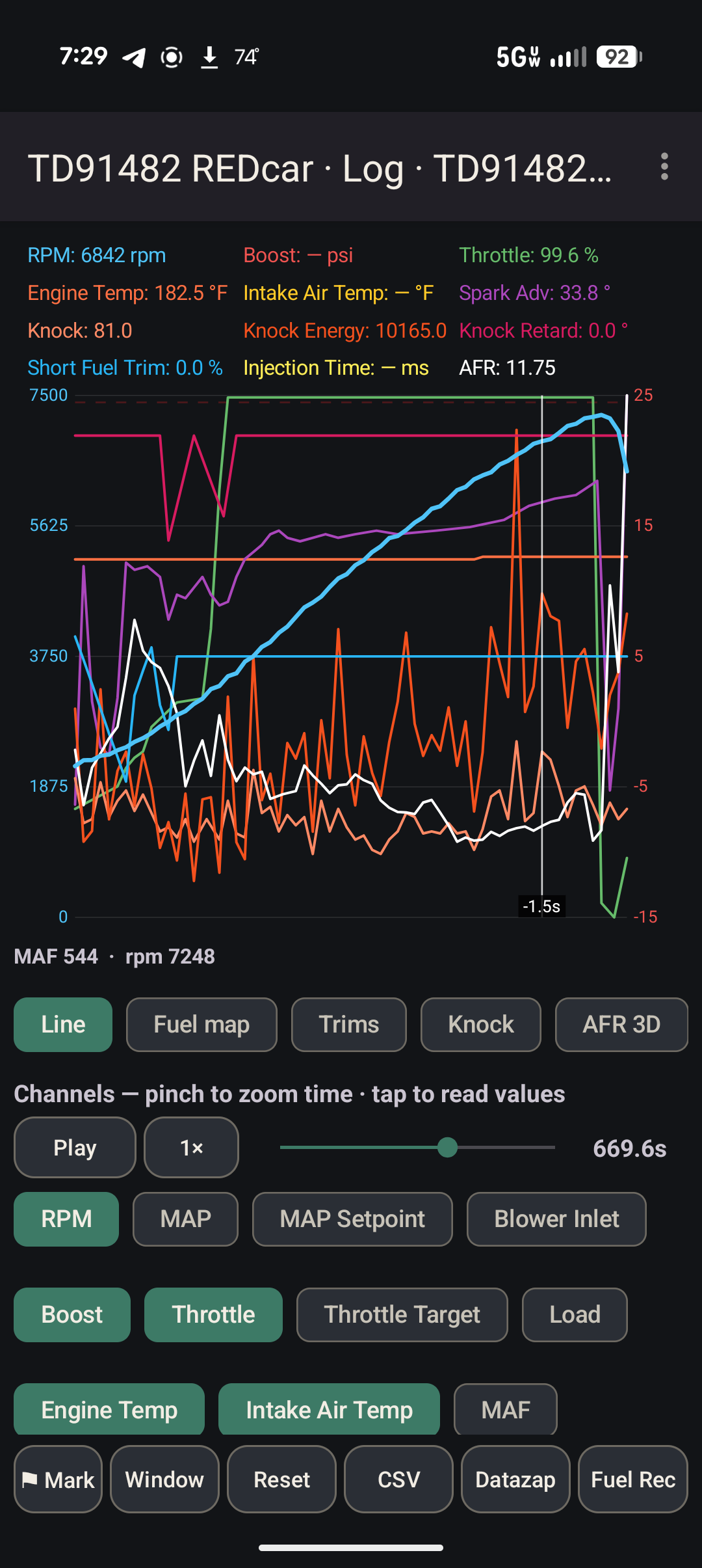 A pull in the live graph