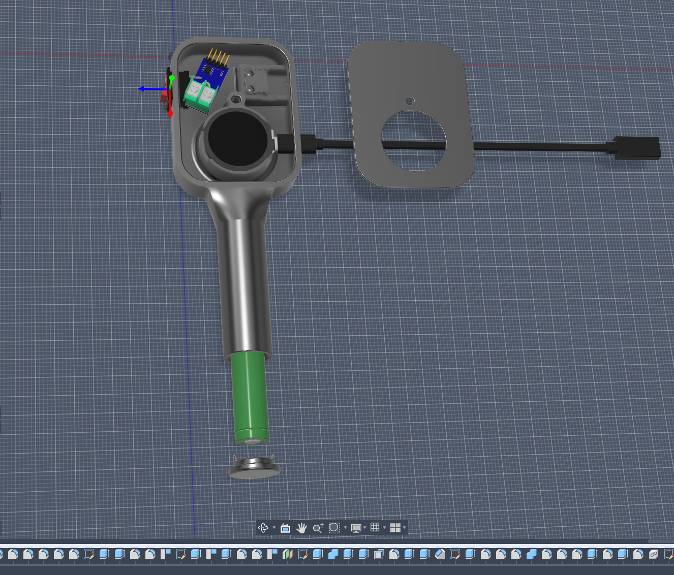 PyroTC enclosure CAD exploded view